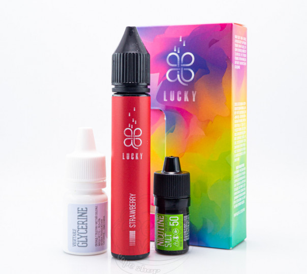 Жидкость Lucky Salt Strawberry 30ml 50mg со вкусом клубники со льдом (набор компонентов) Жидкость Lucky Salt Strawberry 30ml 50mg со вкусом клубники со льдом (набор компонентов)