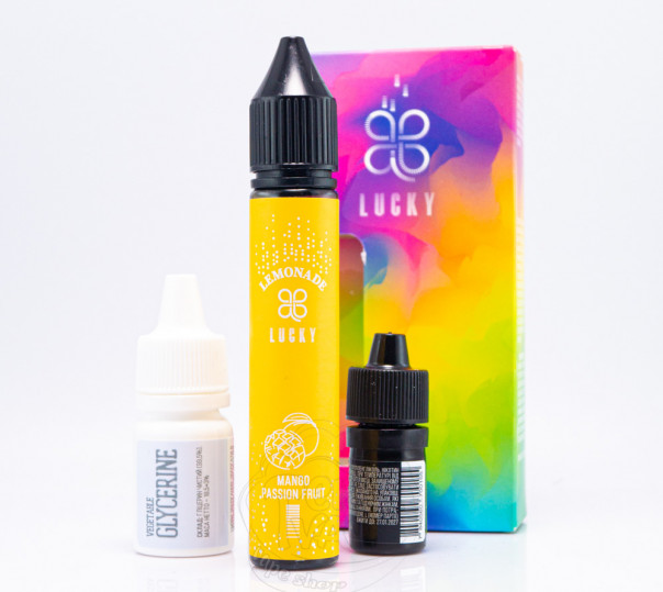 Рідина Lucky Salt Mango Passion Fruit Lemonade 50mg зі смаком холодного лимонаду з манго та маракуї (набір компонентів) Рідина Lucky Salt Mango Passion Fruit Lemonade 50mg зі смаком холодного лимонаду з манго та маракуї (набір компонентів)