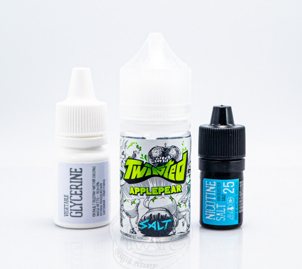 Рідина Twisted Salt Applepear 30ml 25mg зі смаком яблука і груші (набір компонентів)