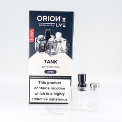 Порожній картридж LVE Orion 2 Pro Empty Pod Cartridge 4.5мл (для випаровувача) Clear