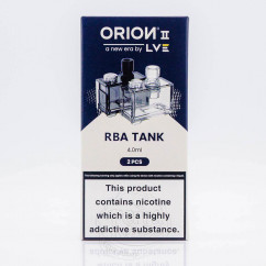 Порожній картридж LVE Orion 2 Pro Empty Pod Tank 4ml (для RBA-бази)