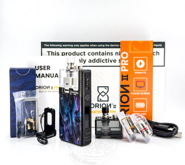 LVE Orion 2 Pro Pod Mod Kit 50W 1900mAh Багаторазова POD система LVE Orion 2 Pro Pod Mod Kit 50W 1900mAh Багаторазова POD система