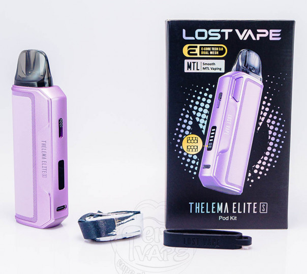 Lost Vape Thelema Elite S Pod Kit 1400mAh Light Lavender Багаторазова POD система Lost Vape Thelema Elite S Pod Kit 1400mAh Light Lavender Багаторазова POD система