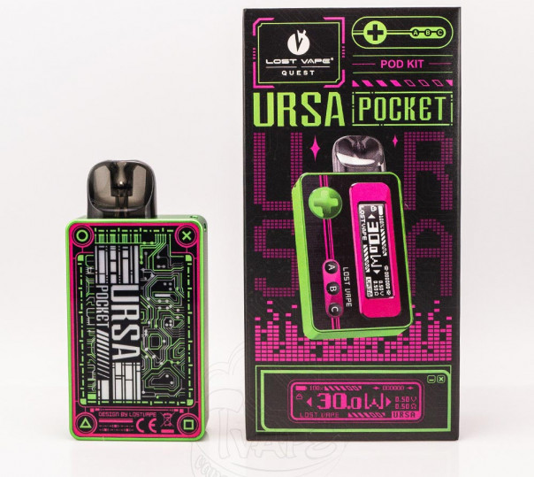Lost Vape Ursa Pocket Pod Kit 1200mAh Багаторазова POD система Lost Vape Ursa Pocket Pod Kit 1200mAh Багаторазова POD система