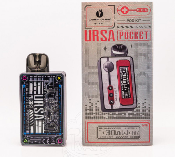 Lost Vape Ursa Pocket Pod Kit 1200mAh Hellsing Grey Багаторазова POD система Lost Vape Ursa Pocket Pod Kit 1200mAh Hellsing Grey Багаторазова POD система