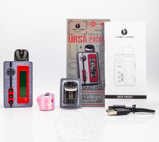 Lost Vape Ursa Pocket Pod Kit 1200mAh Hellsing Grey Багаторазова POD система Lost Vape Ursa Pocket Pod Kit 1200mAh Hellsing Grey Багаторазова POD система