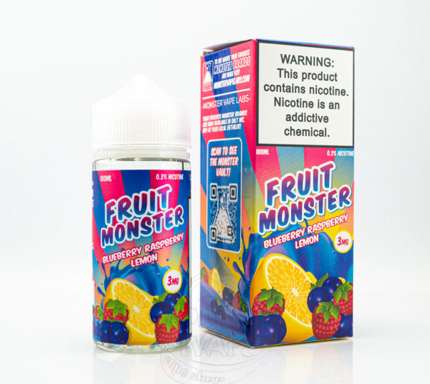 Рідина Fruit Monster Organic Blueberry Raspberry Lemon 100ml 3mg