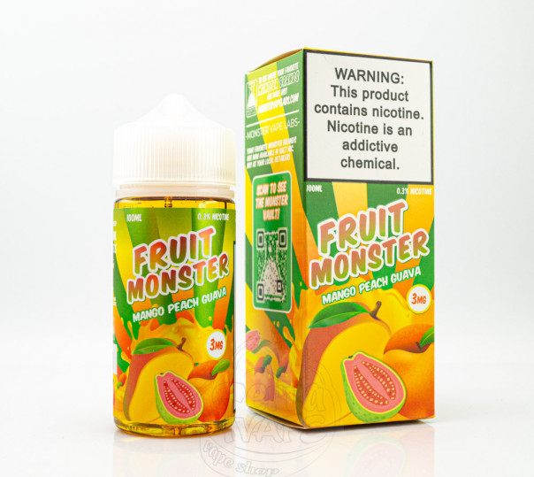 Рідина Fruit Monster Organic Mango Peach Guava 100ml 3mg