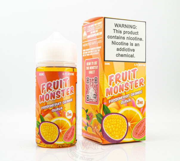 Рідина Fruit Monster Organic Passionfruit Orange Guava 100ml 3mg