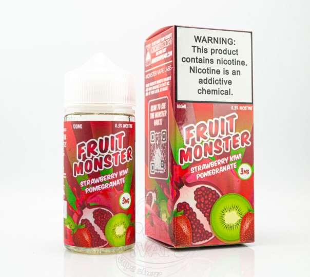 Жидкость Fruit Monster Organic Strawberry Kiwi Pomegranate 100ml 3mg
