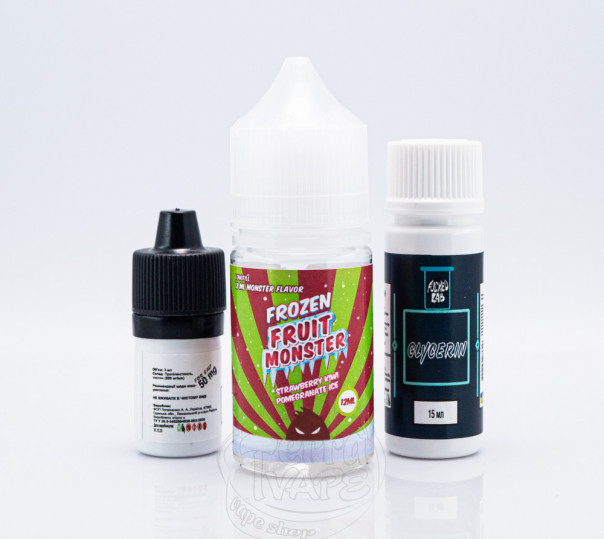 Рідина Frozen Fruit Monster Salt Strawberry Kiwi Pomegranate Ice 30ml 50mg зі смаком ківі, полуниці та граната з холодком (набір компонентів)