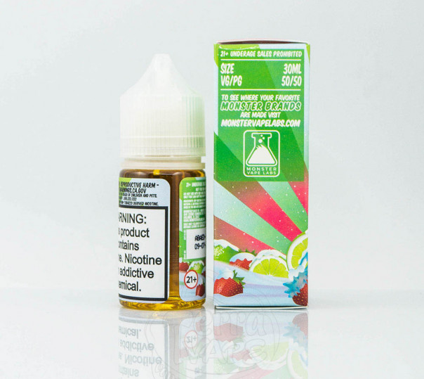 Рідина Frozen Fruit Monster Salt Strawberry Lime Ice 30ml 24mg на сольовому нікотині зі смаком лайма і полуниці з холодком Рідина Frozen Fruit Monster Salt Strawberry Lime Ice 30ml 24mg на сольовому нікотині зі смаком лайма і полуниці з холодком