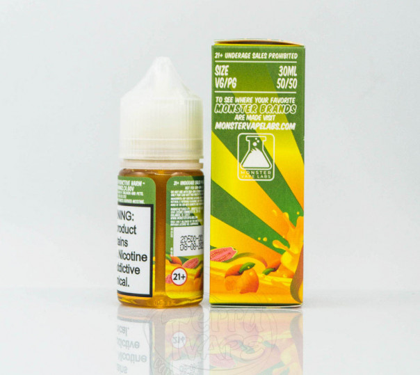 Рідина Fruit Monster Salt Mango Peach Guava 30ml 24mg на сольовому нікотині зі смаком манго, персика та гуави Рідина Fruit Monster Salt Mango Peach Guava 30ml 24mg на сольовому нікотині зі смаком манго, персика та гуави