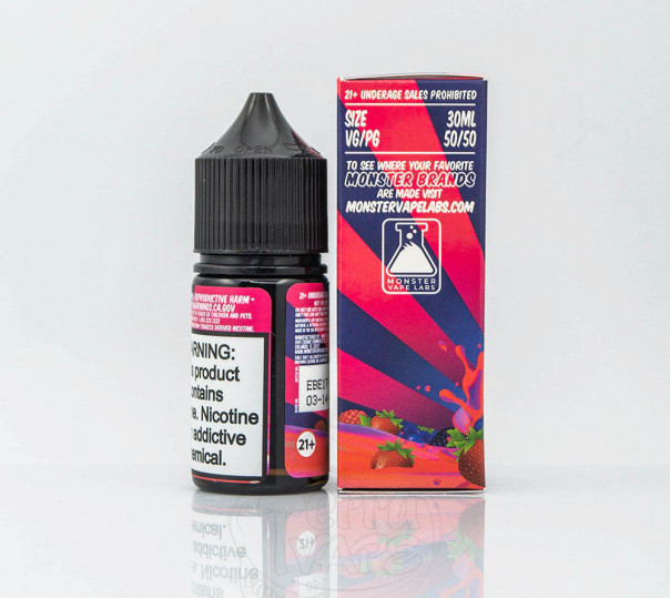 Жидкость Fruit Monster Salt Mixed Berry 30ml 48mg на солевом никотине со вкусом ягод Жидкость Fruit Monster Salt Mixed Berry 30ml 48mg на солевом никотине со вкусом ягод