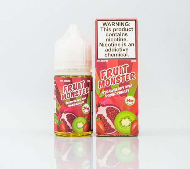 Рідина Fruit Monster Salt Strawberry Kiwi Pomegranate 30ml 24mg на сольовому нікотині зі смаком ківі, полуниці та граната