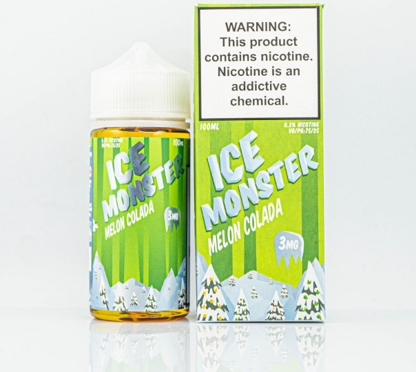 Рідина Ice Monster Organic Melon Colada 100ml 3mg на органічному нікотині зі смаком дині, ананаса і кокоса з холодком