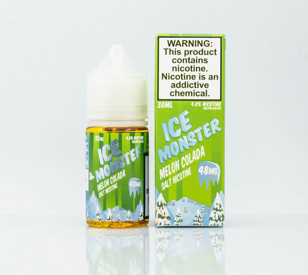 Жидкость Ice Monster Salt Melon Colada 30ml 48mg на солевом никотине со вкусом дыни, ананаса и кокоса с холодком