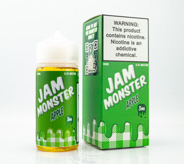 Рідина Jam Monster Organic Apple 100ml 3mg зі смаком яблучного джему