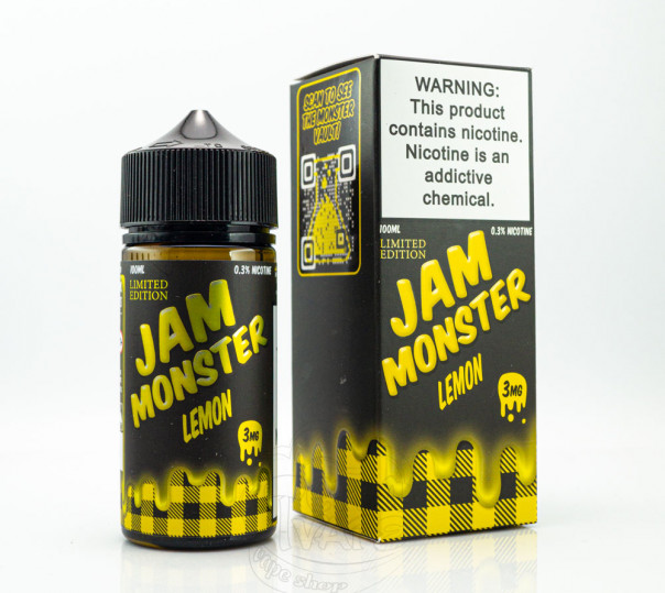 Рідина Jam Monster Organic Lemon 100ml 3mg зі смаком лимонного джему