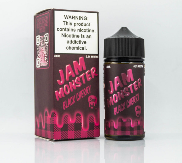 Жидкость Jam Monster Organic Black Cherry 100ml 3mg со вкусом джема из черешни