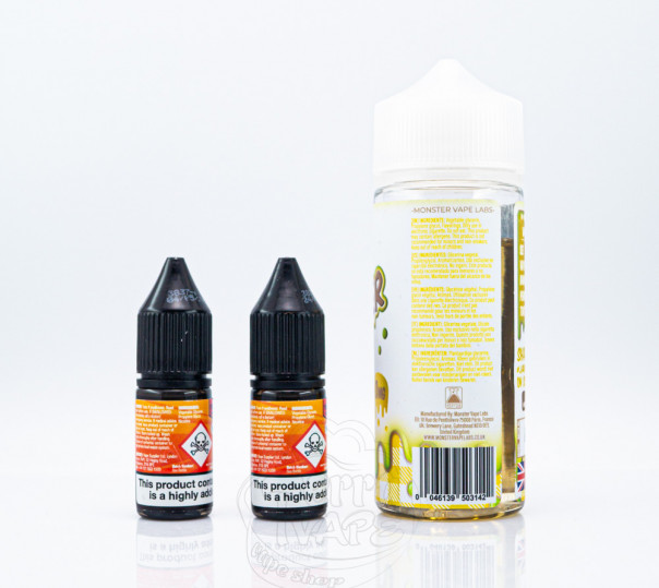 Рідина Jam Monster Organic Shortfill PB&Jam Banana 110ml 1.5mg на органічному нікотині зі смаком бананового джему Рідина Jam Monster Organic Shortfill PB&Jam Banana 110ml 1.5mg на органічному нікотині зі смаком бананового джему