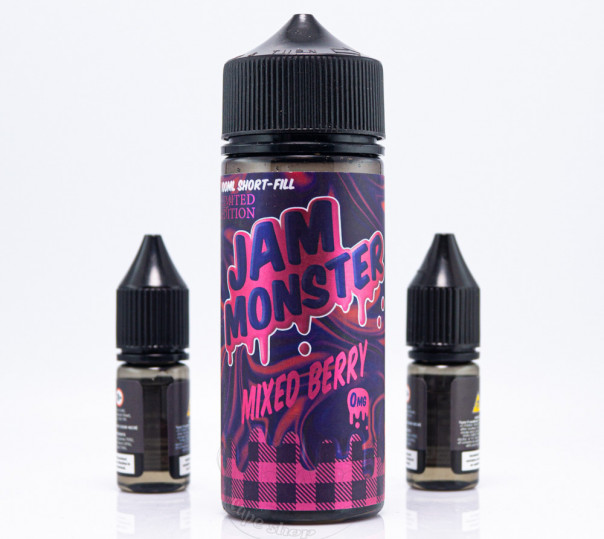 Рідина Jam Monster Organic Shortfill Mixed Berry 110ml 1.5mg на органічному нікотині зі смаком ягідного джему