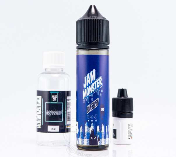 Рідина Jam Monster Organic Blueberry 60ml 0mg зі смаком чорничного джему (набір компонентів)