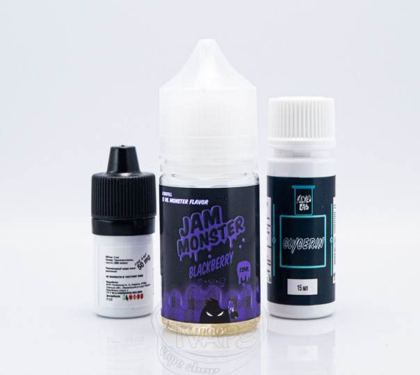 Рідина Jam Monster Salt Blackberry 30ml 50mg зі смаком ожинового джему (набір компонентів)