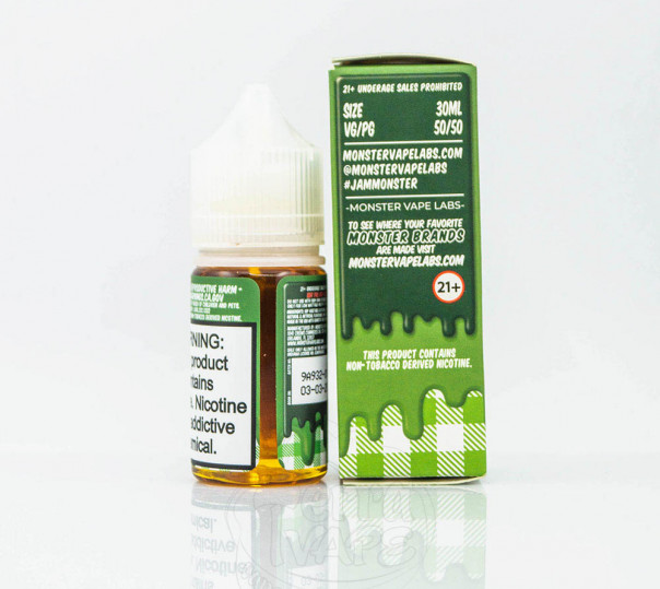Рідина Jam Monster Salt Apple 30ml 24mg на сольовому нікотині зі смаком яблучного джему Рідина Jam Monster Salt Apple 30ml 24mg на сольовому нікотині зі смаком яблучного джему