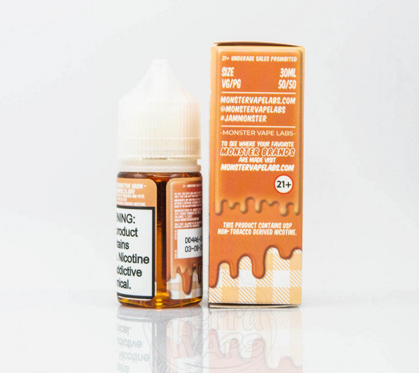Рідина Jam Monster Salt Peach 30ml 24mg на сольовому нікотині зі смаком персикового джему Рідина Jam Monster Salt Peach 30ml 24mg на сольовому нікотині зі смаком персикового джему
