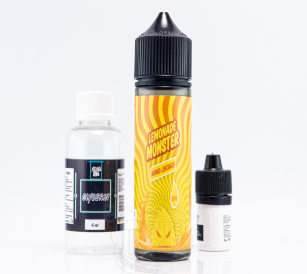 Рідина Lemonade Monster Organic Mango Lemonade 60ml 6mg зі смаком мангового лимонаду (набір компонентів)
