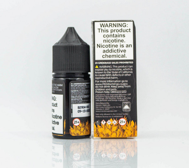 Рідина Tobacco Monster Salt Bold 30ml 48mg на сольовому нікотині зі смаком тютюну з горіхом і ваніллю Рідина Tobacco Monster Salt Bold 30ml 48mg на сольовому нікотині зі смаком тютюну з горіхом і ваніллю