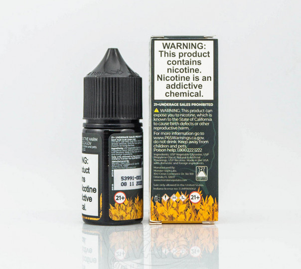 Рідина Tobacco Monster Salt Menthol 30ml 24mg на сольовому нікотині зі смаком тютюну з ментолом Рідина Tobacco Monster Salt Menthol 30ml 24mg на сольовому нікотині зі смаком тютюну з ментолом