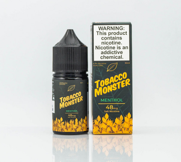 Рідина Tobacco Monster Salt Menthol 30ml 24mg на сольовому нікотині зі смаком тютюну з ментолом