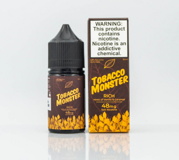 Рідина Tobacco Monster Salt Rich 30ml 48mg на сольовому нікотині зі смаком тютюну з горіхом