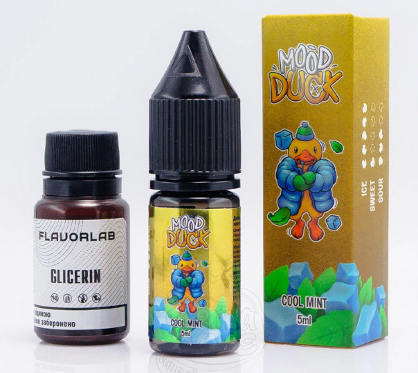 Жидкость MoodDuck Salt Cool Mint 10ml 50mg со вкусом мяты (набор компонентов)