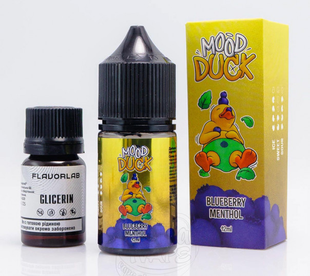Жидкость MoodDuck Salt Blueberry Menthol 30ml 50mg со вкусом черники с ментолом (набор компонентов)