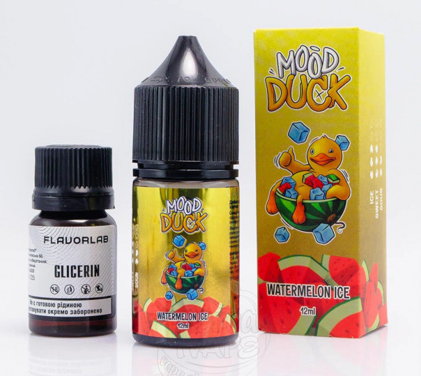 Жидкость MoodDuck Salt Watermelon Ice 30ml 50mg со вкусом арбуза со льдом (набор компонентов)