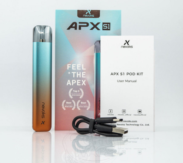 Nevoks APX S1 Pod System Kit Orange Blue Багаторазова POD система Nevoks APX S1 Pod System Kit Orange Blue Багаторазова POD система