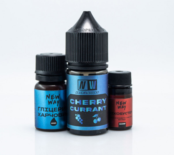 Жидкость New Way Salt Cherry Currant 30ml 50mg со вкусом вишни и смородины (набор компонентов)