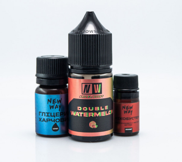 Рідина New Way Salt Double Watermelon 30ml 65mg зі смаком кавуна (набір компонентів)