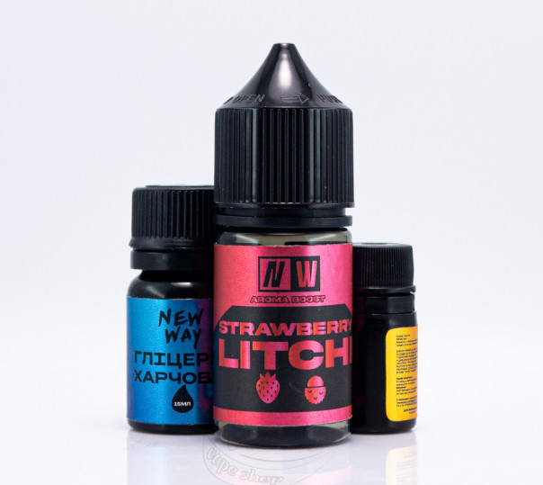 Рідина New Way Salt Strawberry Litchi 30ml 25mg зі смаком полуниці та лічі (набір компонентів)