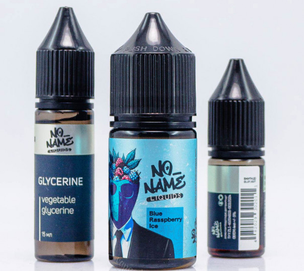 Рідина No name Salt Blue Rasspberry Ice 30ml 0mg зі смаком блакитної малини з холодком (набір компонентів)