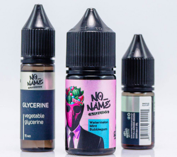 Рідина No name Salt Watermelon Mint Bubblegum 30ml 0mg зі смаком кавуна, жуйки та м'яти (набір компонентів)