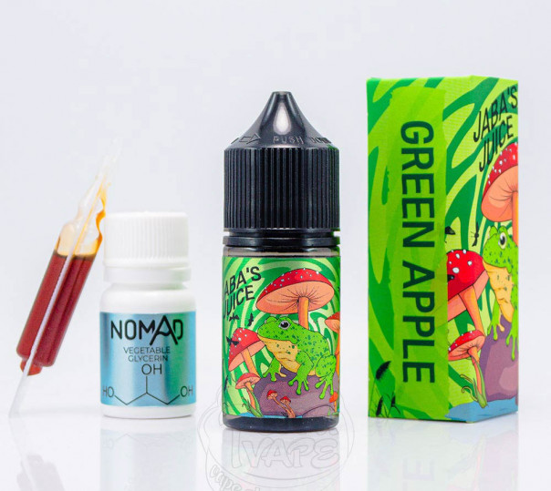 Рідина Jaba's Juice Salt Green Apple 30ml 0mg зі смаком зеленого яблука (набір компонентів)