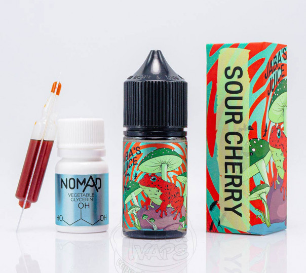 Рідина Jaba's Juice Salt Sour Cherry 30ml 0mg зі смаком вишні (набір компонентів)