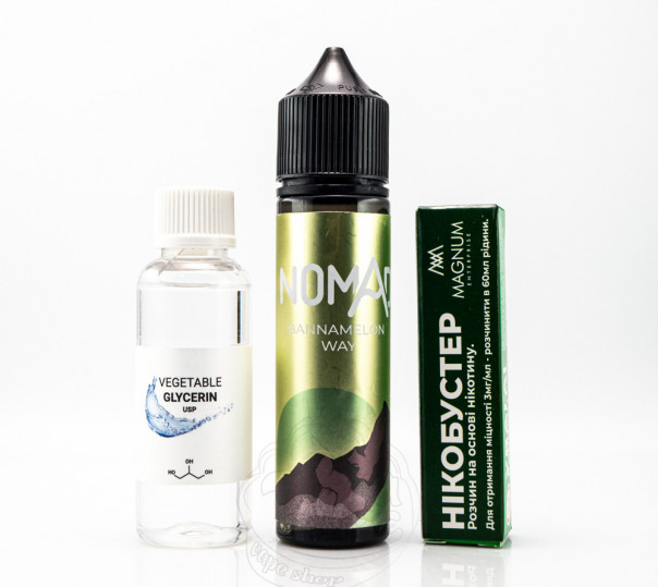 Рідина Nomad Organic Bannamelon Way 60ml 6mg зі смаком банану та дині (набір компонентів)
