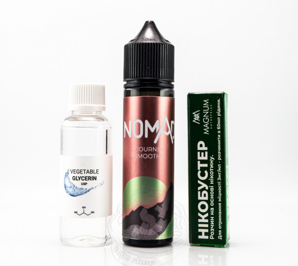 Жидкость Nomad Organic Journey Smoothie 60ml 3mg со вкусом фруктово-ягодного смузи (набор компонентов)