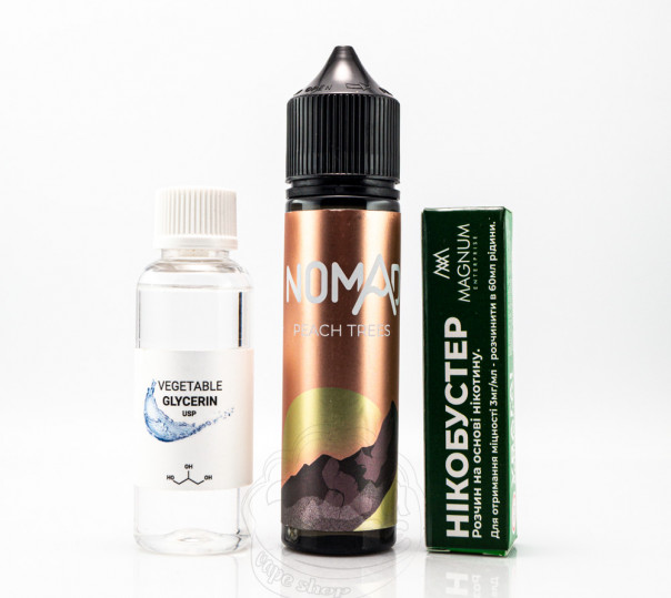 Жидкость Nomad Organic Peach Trees 60ml 0mg со вкусом персика (набор компонентов)