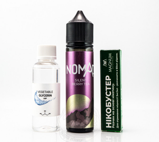 Жидкость Nomad Organic Silent Berry Tea 60ml 3mg со вкусом ягодного чая (набор компонентов)
